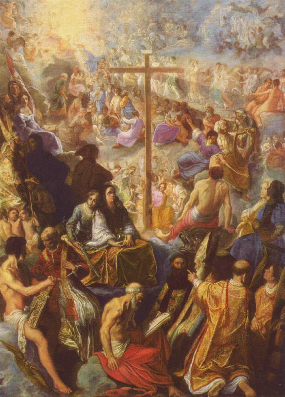 Adam Elsheimer Verherrlichung des Kreuzes oil painting image